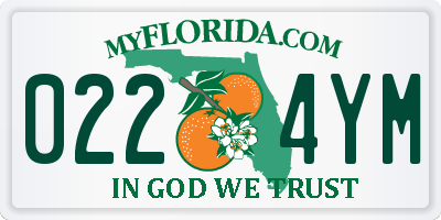 FL license plate 0224YM