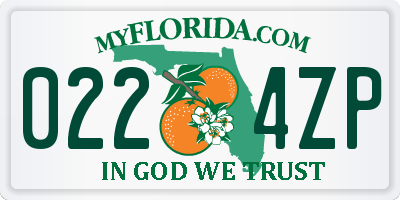 FL license plate 0224ZP