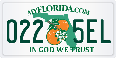 FL license plate 0225EL