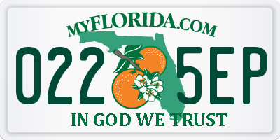 FL license plate 0225EP