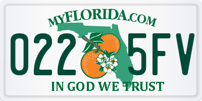 FL license plate 0225FV