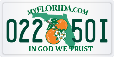FL license plate 0225OI