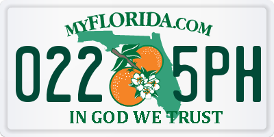 FL license plate 0225PH