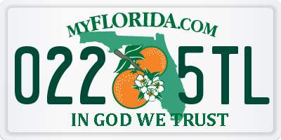 FL license plate 0225TL