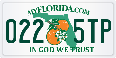 FL license plate 0225TP