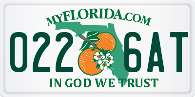 FL license plate 0226AT