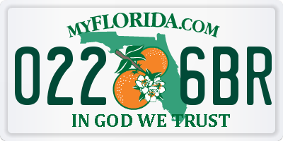 FL license plate 0226BR