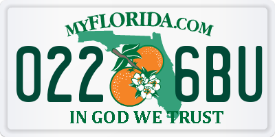 FL license plate 0226BU