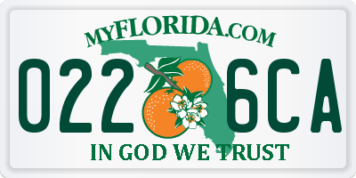 FL license plate 0226CA
