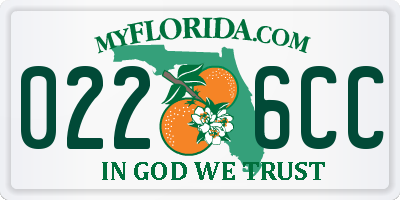 FL license plate 0226CC