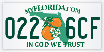 FL license plate 0226CF