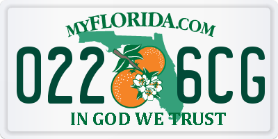 FL license plate 0226CG