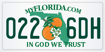 FL license plate 0226DH
