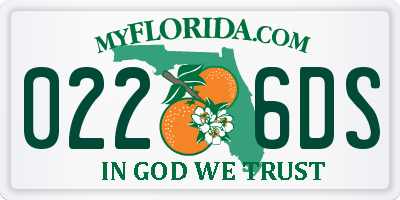 FL license plate 0226DS