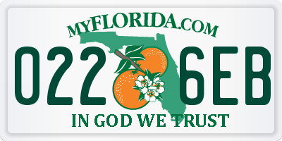 FL license plate 0226EB