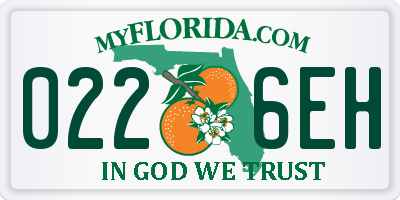 FL license plate 0226EH