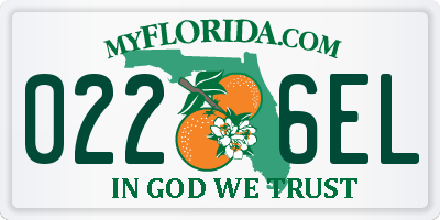FL license plate 0226EL