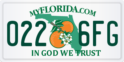 FL license plate 0226FG