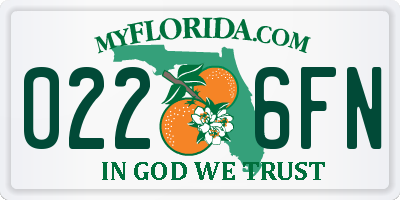 FL license plate 0226FN