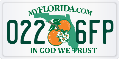 FL license plate 0226FP
