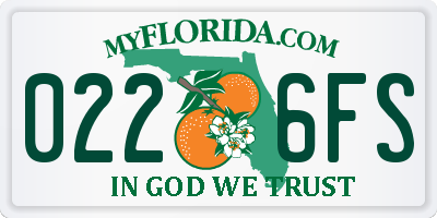 FL license plate 0226FS
