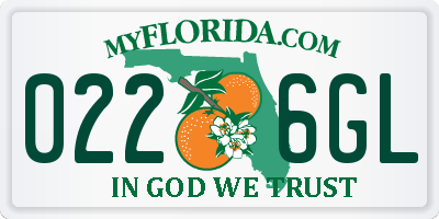 FL license plate 0226GL