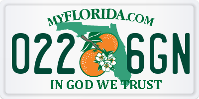 FL license plate 0226GN