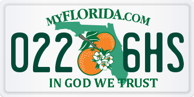 FL license plate 0226HS