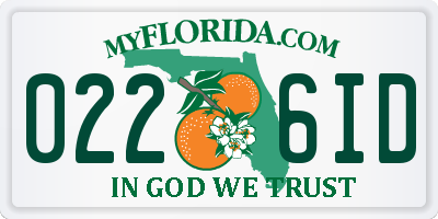FL license plate 0226ID