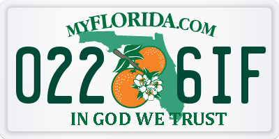 FL license plate 0226IF