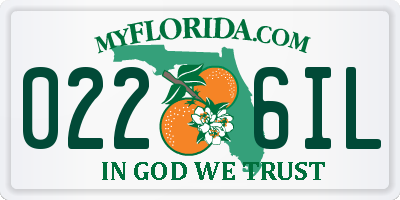 FL license plate 0226IL