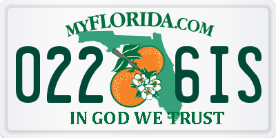 FL license plate 0226IS