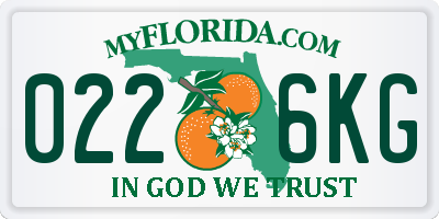 FL license plate 0226KG