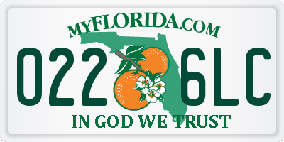 FL license plate 0226LC