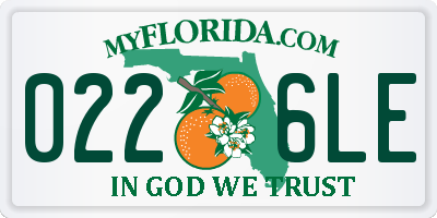 FL license plate 0226LE