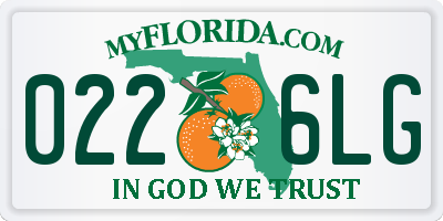 FL license plate 0226LG