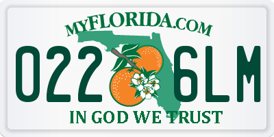 FL license plate 0226LM