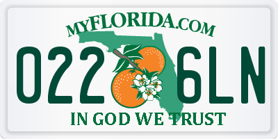 FL license plate 0226LN
