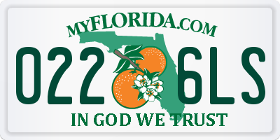 FL license plate 0226LS