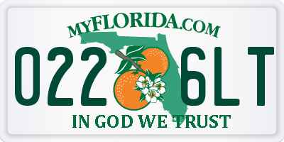 FL license plate 0226LT