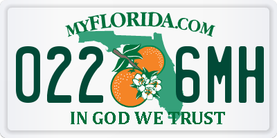 FL license plate 0226MH