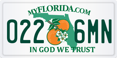 FL license plate 0226MN
