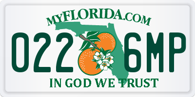 FL license plate 0226MP