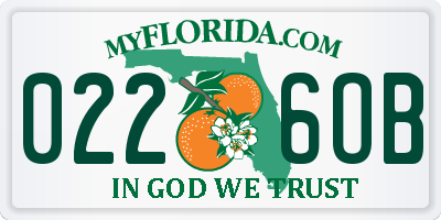 FL license plate 0226OB