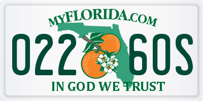 FL license plate 0226OS