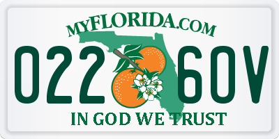 FL license plate 0226OV