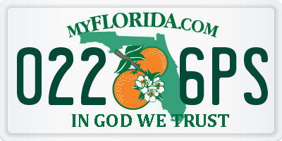 FL license plate 0226PS