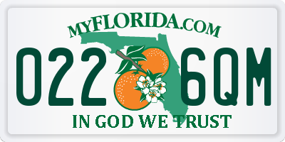 FL license plate 0226QM