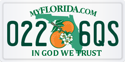 FL license plate 0226QS