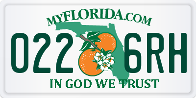 FL license plate 0226RH